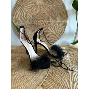 Shein Women’s size 38 Black Pom Pom Heels
